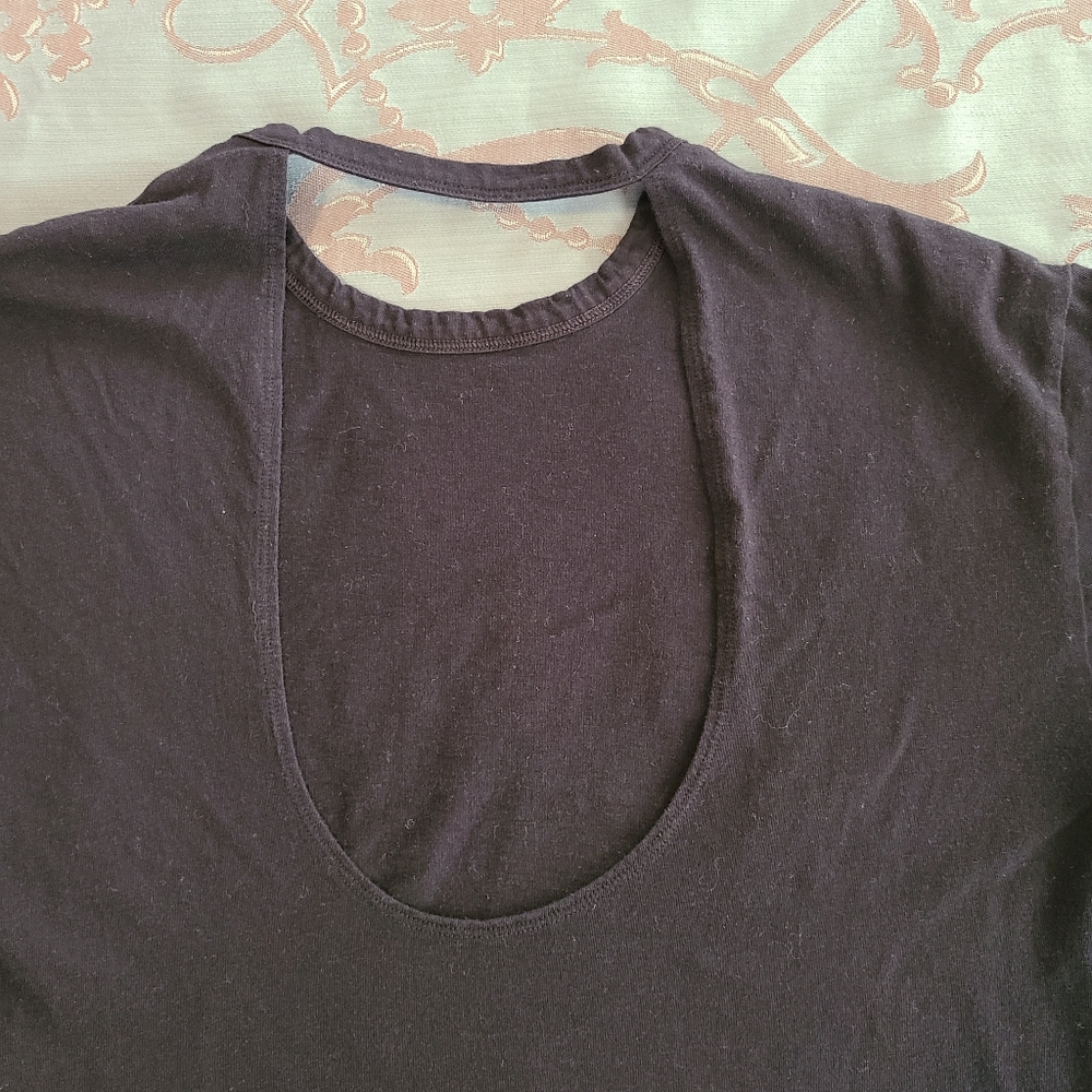 Victoria's Secret PINK Long Sleeve Bling Shirt Black Rose Gold Size XS - Picture 6 of 12